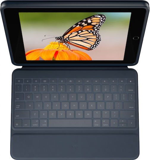 Logitech Flip Cover Durable with Keyboard Blue (iPad Gen. 7, iPad Gen. 8) 920-009656
