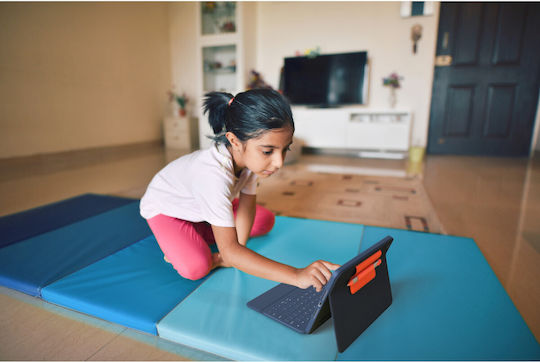 Logitech Flip Cover Durable with Keyboard Blue (iPad Gen. 7, iPad Gen. 8) 920-009656