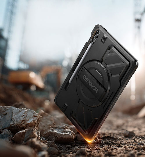 Dexnor Back Cover Περιστρεφόμενη Ανθεκτική Μαύρη (Samsung Galaxy Tab S9+, S10+)