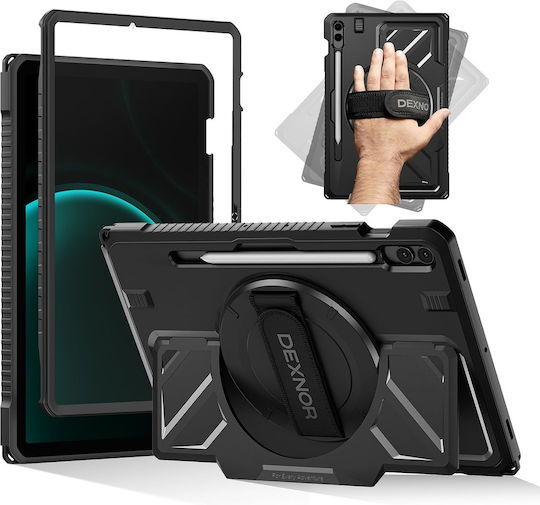 Dexnor Back Cover Rotating Durable Blacη (Samsung Galaxy Tab S9 FE+)