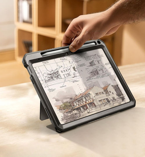 Dexnor Back Cover Περιστρεφόμενη Ανθεκτική Μαύρη (iPad 11" 2025, iPad 10.9" 2022)
