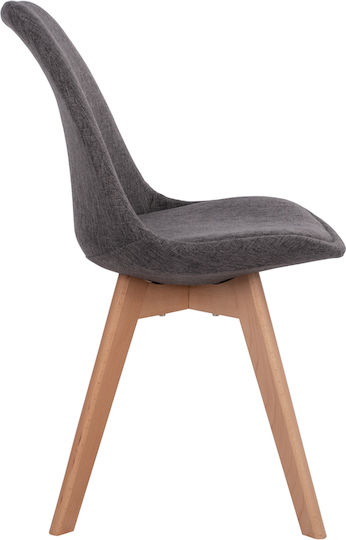 Vegas Stühle Speisesaal Gray 4Stück 47x56.6x82cm