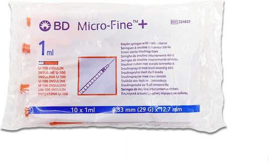 BD Σύριγγες Ινσουλίνης 29G 1ml 100τμχ