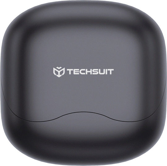Techsuit EchoFit Pro In-Ear Bluetooth-Freisprecheinrichtung Kopfhörer mit Ladeetui Schwarz