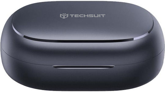 Techsuit AirTune 100 In-ear Bluetooth Handsfree Earphones with Sweat Resistance and Charging Case Black