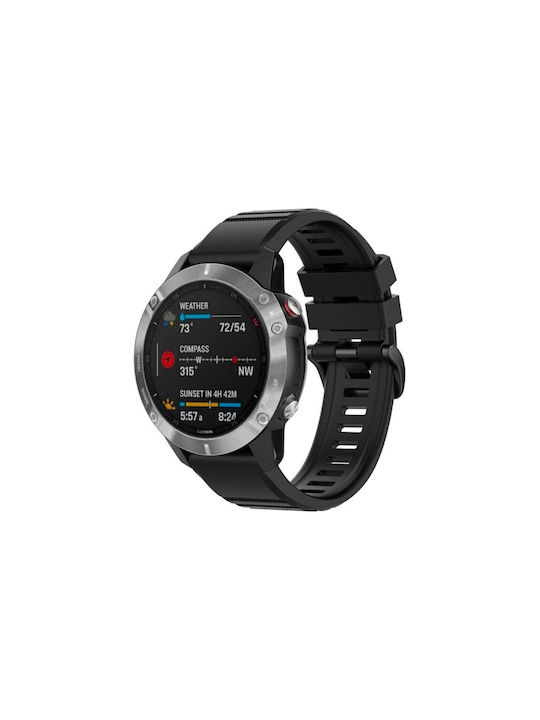 Fixed Λουράκι Σιλικόνης Μαύρο (Garmin QuickFit 22mm)