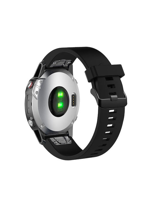 Fixed Λουράκι Σιλικόνης Μαύρο (Garmin QuickFit 20mm)