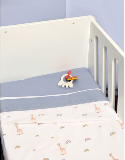 Baby Oliver Σετ Βρεφικά Σεντόνια Λίκνου Βαμβακερά Μπλε 75x110εκ. 2τμχ