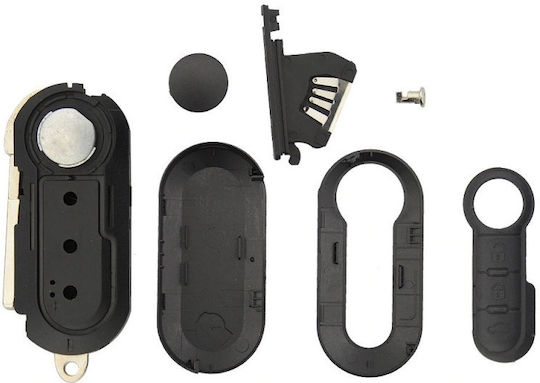 Husă Cheie Auto Techstar Compatibilă Fiat 500 Ducato Bravo Stilo Punto Panda 2 Butoane