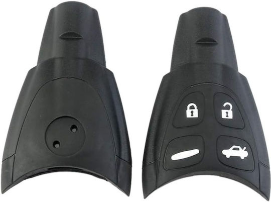 Techstar Car Key Case Compatible Saab 9-3 9-5 2003-2011 4 Buttons Made Durable Material