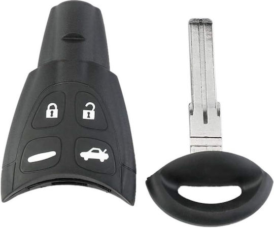 Techstar Car Key Case Compatible Saab 9-3 9-5 2003-2011 4 Buttons Made Durable Material