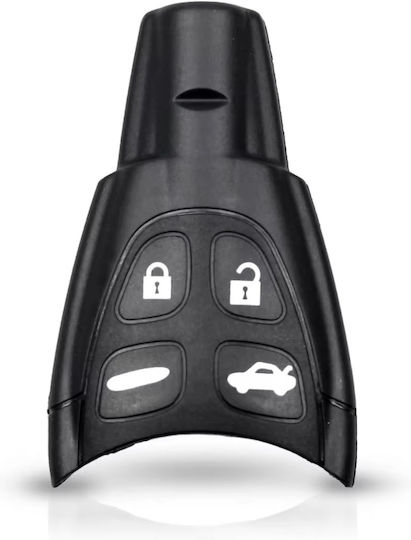 Techstar Car Key Case Compatible Saab 9-3 9-5 2003-2011 4 Buttons Made Durable Material