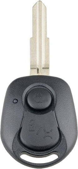 Techstar Car Key Case Compatible With Ssangyong Actyon Kyron Rexton SUV Ssy3 Blade Screw 1 Button