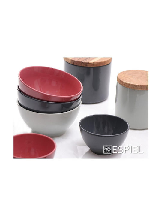 Espiel Essentials Dip-Schüssel Rund aus Porzellan Gray mit Durchmesser 10cm