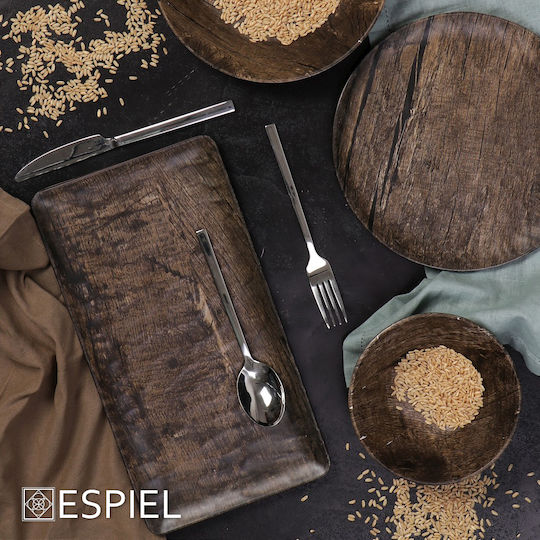 Espiel Pine Serving Bowl Round Wooden Brown with Diameter 15cm