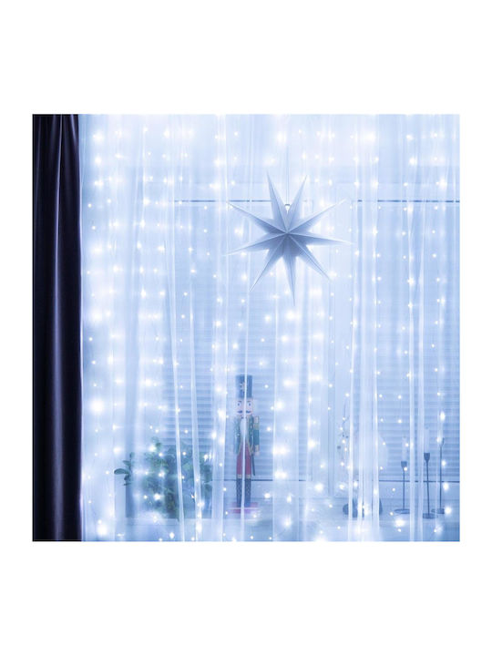 300 Lights LED 3m. x 300cm Cold White USB type Curtain 10pcs