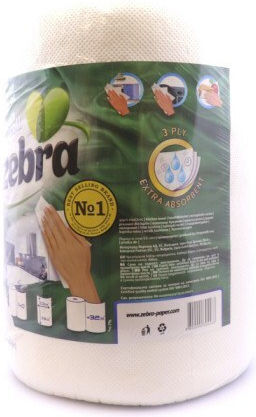 Zebra Кухненска хартия Ролка 3 Листа (500гр/Ролка)