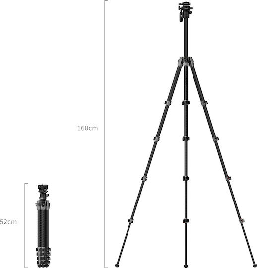 SmallRig 5477 Ap255pro Video Einbeinstativ Carbonfaser