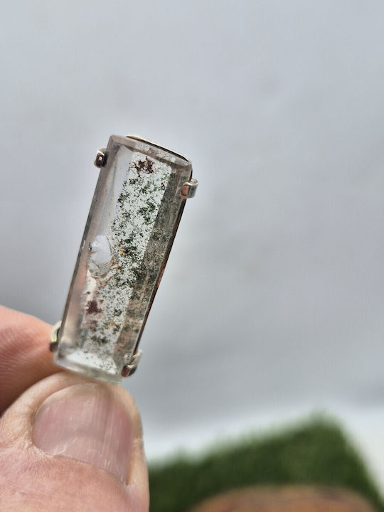 Ασημένιο Κολιέ Λοδολίτη – Garden Quartz Ατσάλινη Αλυσίδα Ασημένιο Κολιέ Λοδολίτη – Garden Quartz Ατσάλινη Αλυσίδα
