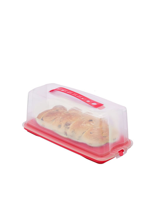 Relaxdays Lunchbox Kunststoff Rot 15x37cm 1Stück