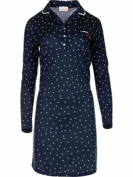 Pink Label Cămașă de noapte pentru Femei Blue