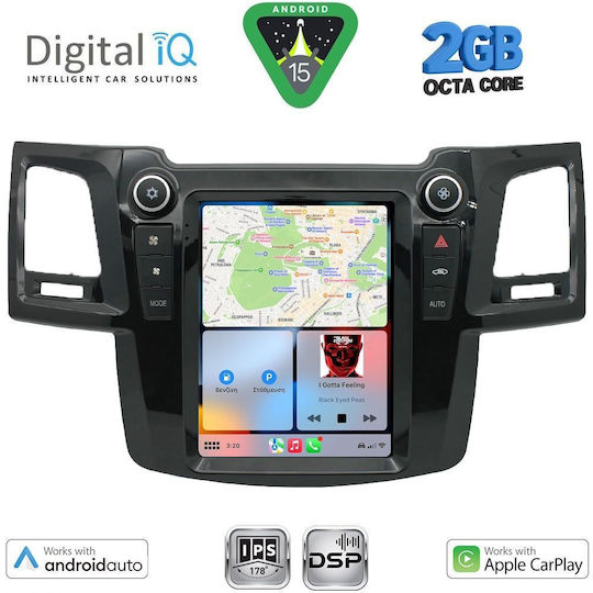 Digital IQ Ηχοσύστημα Αυτοκινήτου για Toyota Hilux 2005-2015 (Bluetooth/USB/WiFi/GPS/Apple-Carplay/Android-Auto) με Οθόνη Αφής 4.1"