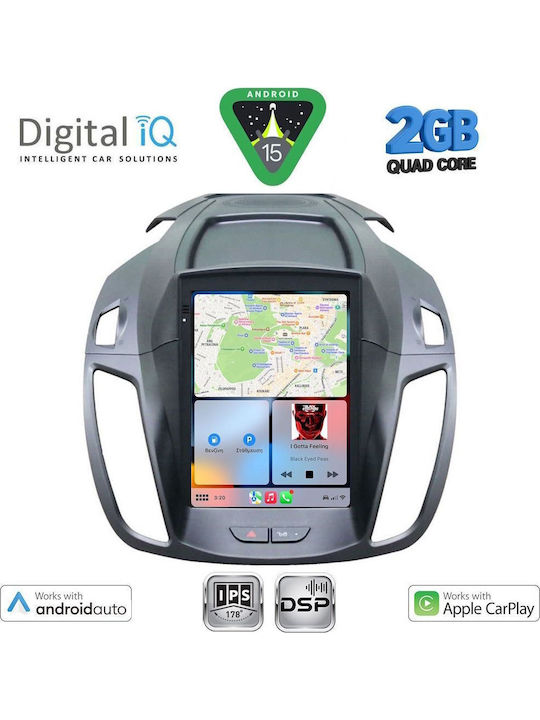 Digital IQ Car Audio System for Ford Kuga 2013-2019 (Bluetooth/USB/WiFi/GPS/Apple-Carplay/Android-Auto) with Touch Screen 5"
