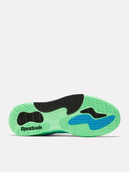 Engine A Low Basketball Shoes Future Cyan / Green Glow / Black
