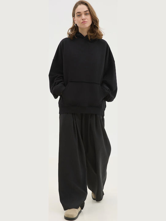 Sweatshirt with Hood Black