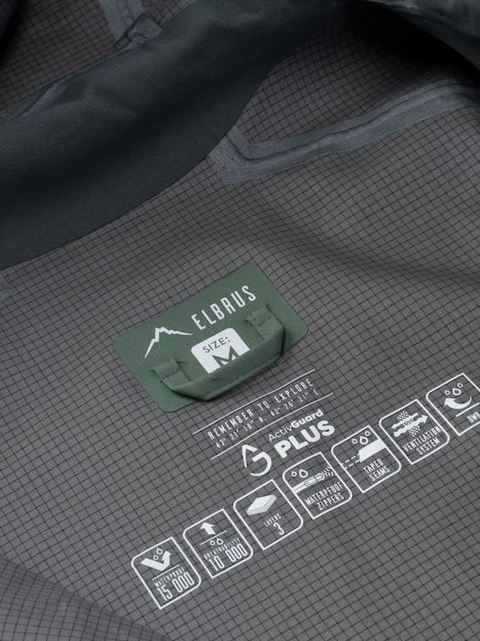 Winter Jacket Hardshell Waterproof and Windproof Green