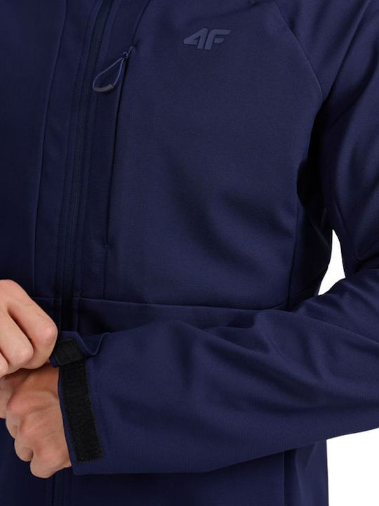 Winter Jacket Softshell Waterproof and Windproof Navy Blue
