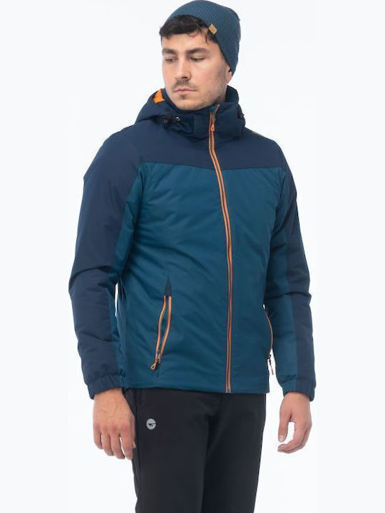 Jacke Puffer Wasserdicht und Winddicht Blau