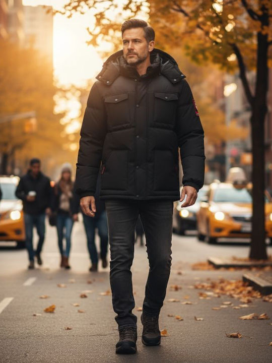 Jacke Wasserdicht Black