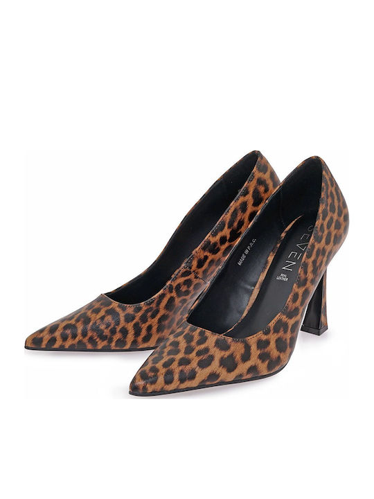 Synthetic Leather Multicolour High Heels Animal Print
