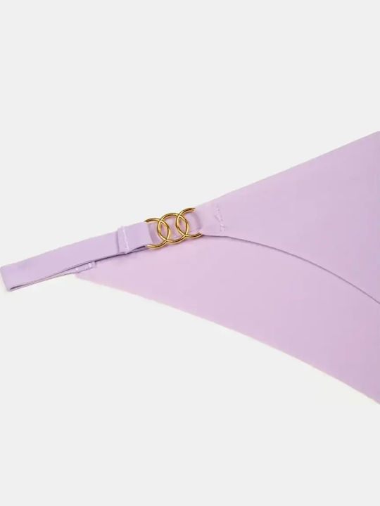 Damen-Slips Basic Ringe Flieder Größe Xl