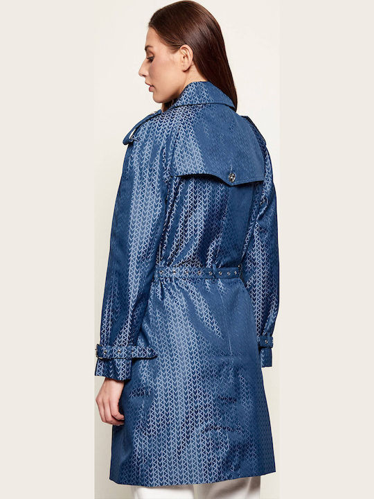 Women's Blue/light blue Trench Coat