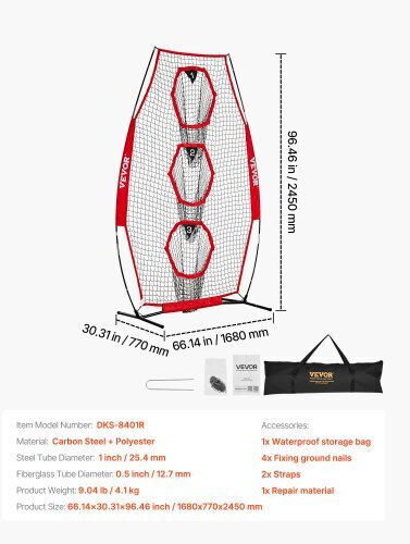 Vevor Goal Target Net for Soccer Training 20.32x10.16cm