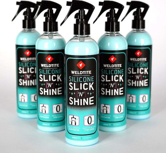 Weldtite Protective Polish Weldtite Silicone Slick 'n' Shine 400 Ml Suspension Fork Rubber Hanging Tubes New 2025