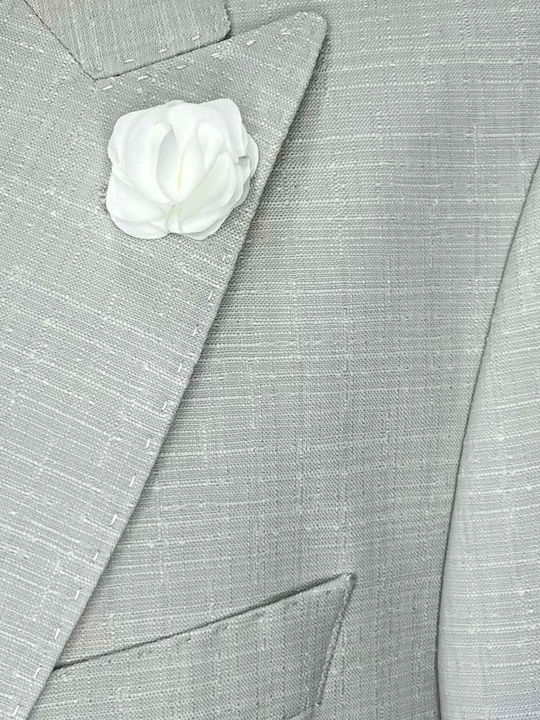 Hutson Men’s Suit Jacket With Slim Fit Open White