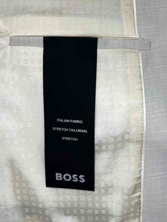 Hutson Men’s Suit Jacket With Slim Fit Open White