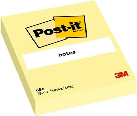 3M Sticky Note Pads in Cube 100 Sheets Yellow 5.1x7.6cm Set of 12pcs