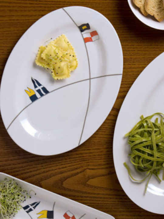 Marine Business Serving Platter Oval White