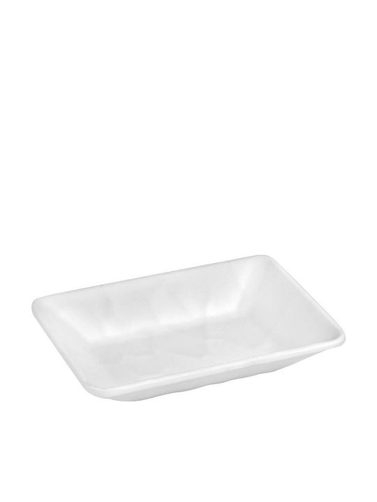 Tria Platou de Servire Dreptunghiular Melamină Albă 17x12.5buc 1buc Tria Platou de Servire Dreptunghiular Melamină Albă 17x12.5buc 1buc