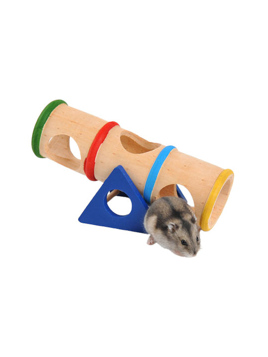 Jucărie 2 În 1 Pentru Hamsteri Scaun Balansoar Tunel Găuri Din Lemn De Pin Jucărie 2 În 1 Pentru Hamsteri Scaun Balansoar Tunel Găuri Din Lemn De Pin