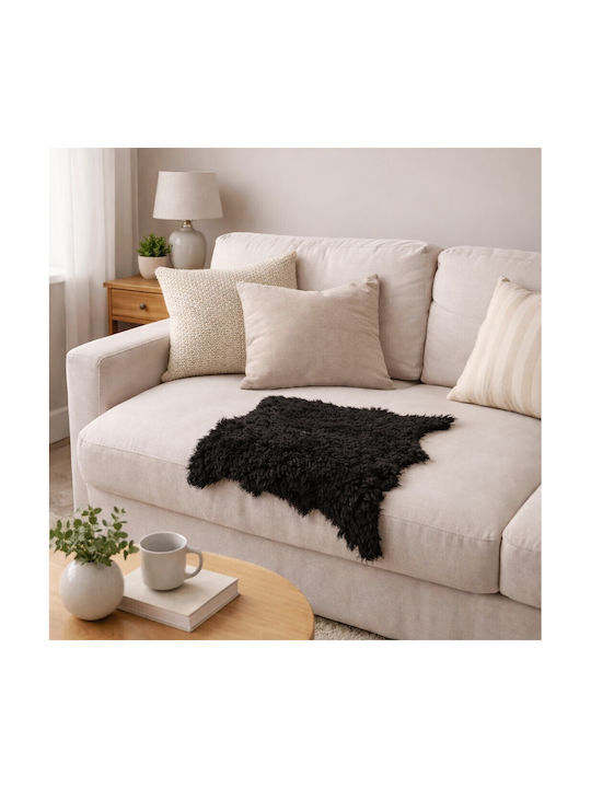 Leder Lamm Mouton 30x28cm Dunkles Lila Wohnzimmer Teppiche