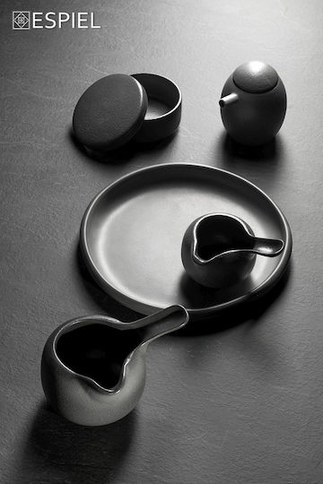 Espiel Siders Vase for Sugar with Lid made of Porcelain Gray 100ml Espiel Siders Vase for Sugar with Lid made of Porcelain Gray 100ml