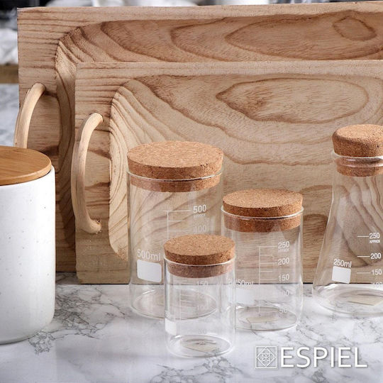 Espiel Espiel Glaszucker-Vase mit Kork Weiß 500ml
