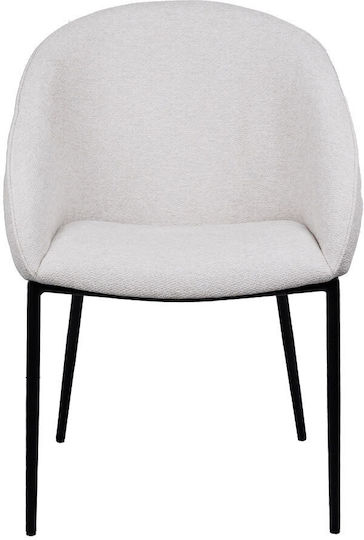 Carmen Dining Room Fabric Chair Cream 59x60.5x83.5cm