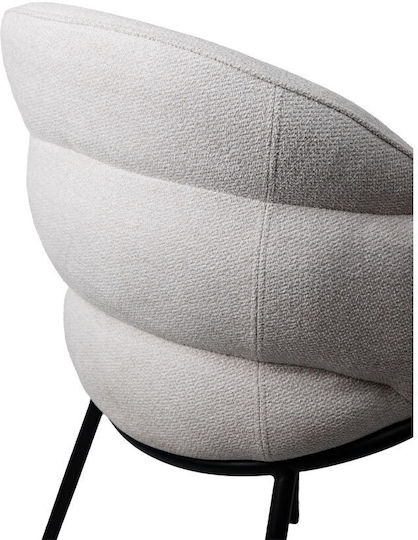 Carmen Dining Room Fabric Chair Cream 59x60.5x83.5cm