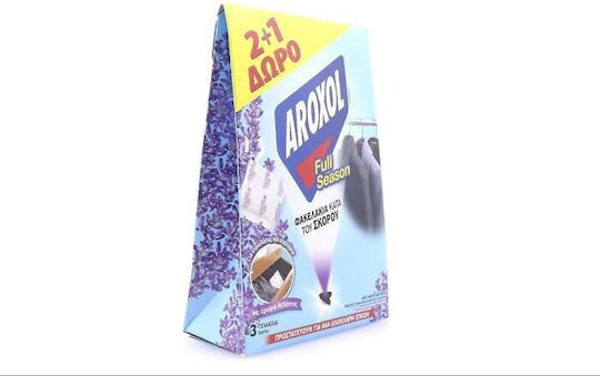 Aroxol Mottenbekämpfung Sachets Lavendel (2+1 Geschenk) Mottenbekämpfungsmittel 3cm